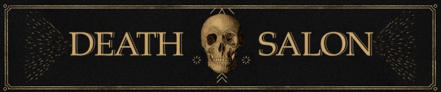 Death Salon official banner logo, designed by Jenelle Campbell of andshedesigns.net