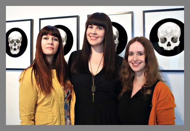 Death Salon Social Media Editor Sarah Troop, Co-Founder Caitlin Doughty, Co-Founder & Director Megan Rosenbloom. This photo & background photography by David Orr